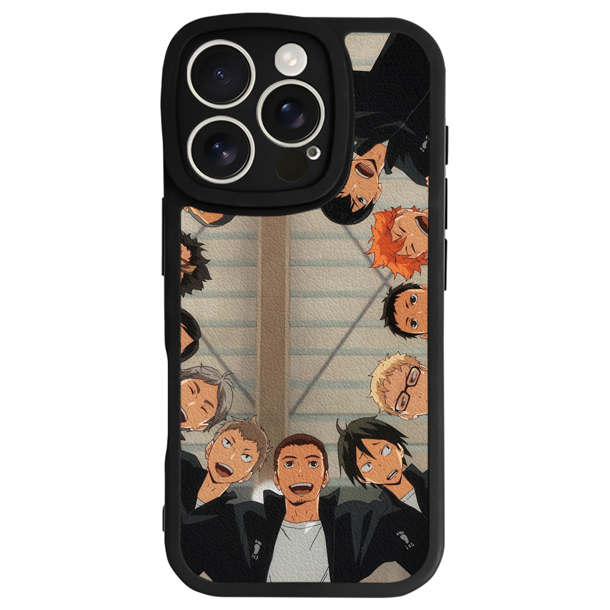 （画像用） ハイキュー!! Haikyu!! 【iPhone 16シリーズ対応】シリコンスマホケース（レザー調） 材質：シリコン